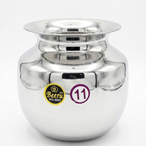 BEERU Stainless Steel Lota with Mirror Finish and Ergonomic Neck Design, Multipurpose ,Size 11, Capacity 1.5 L ml