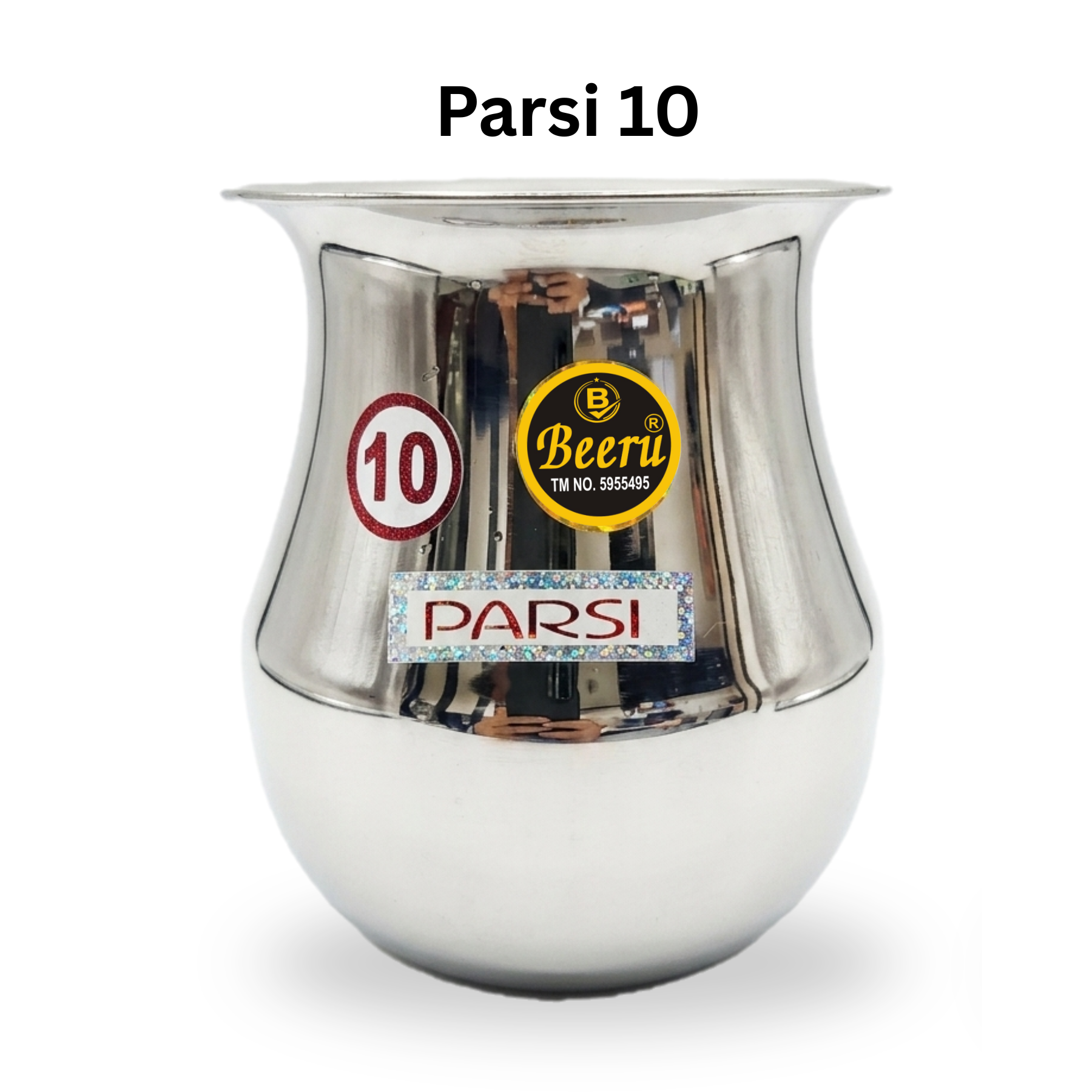 Heavy Duty Beeru Stainless Steel Parsi Lota, Medium (1 L) | Parsi 10