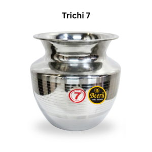 BEERU Stainless Steel Lota | Mirror Finish | Ergonomic Neck Design | Multipurpose | Marriage | Karwachauth | Small - 500 ml , Trichi 7