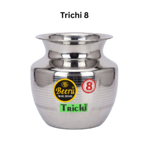 Beeru Stainless Steel Lota | Mirror Finish | Ergonomic Neck Design | Multipurpose Lota | Kalash | Chambu | Tumbler for Puja | Marriage | Karwachauth | 600 ml | Trichi 8