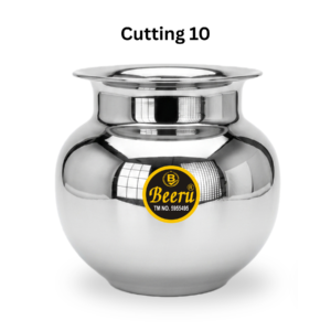 Beeru Stainless Steel lota 600ml Stainless Steel Round Lota - 1000 ml, Silver, Multi-purpose use ,Cutting Size 10