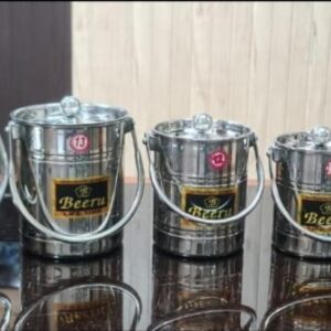 Beeru stainless steel container with lid and handle set of 5