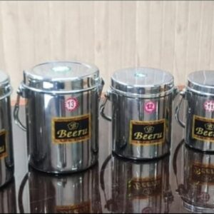 Beeru steel containers set of 5 with handle and lid
