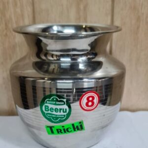 Beeru Stainless Steel Lota | Mirror Finish | Ergonomic Neck Design | Multipurpose Lota | Kalash | Chambu | Tumbler for Puja | Marriage | Karwachauth | 600 ml | Trichi 8