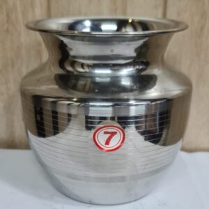 BEERU Stainless Steel Lota | Mirror Finish | Ergonomic Neck Design | Multipurpose Lota | Kalash | Chambu | Tumbler for Puja | Marriage | Karwachauth | Small - 500 ml , Trichi 7