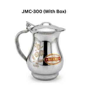 Beeru Stainless Steel Mini Water Jug with attached Lid 1 L – Ideal for Home & Kitchen, Durable & Elegant | MiniL300