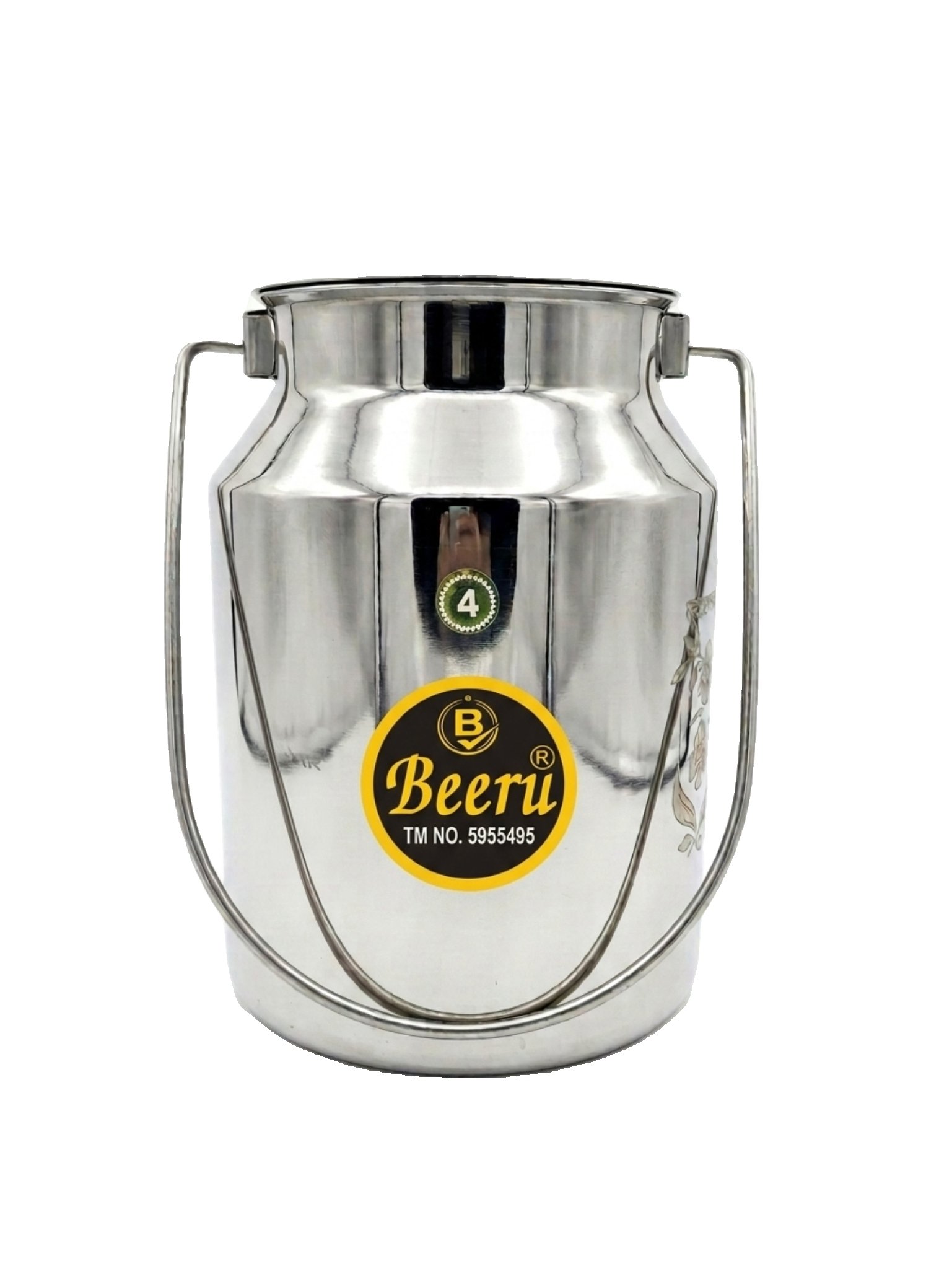 Beeru stainless steel akhand berni - Without joint, size 4